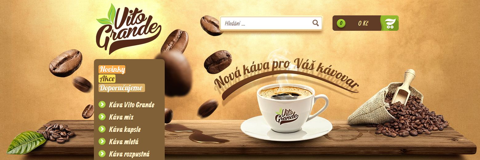 Prodej kávy Plzeň e-shop Vito Grande