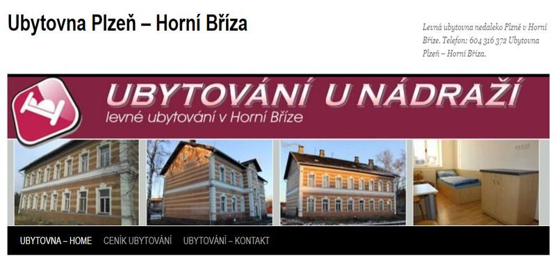 Ubytovna Plzeň – Horní Bříza