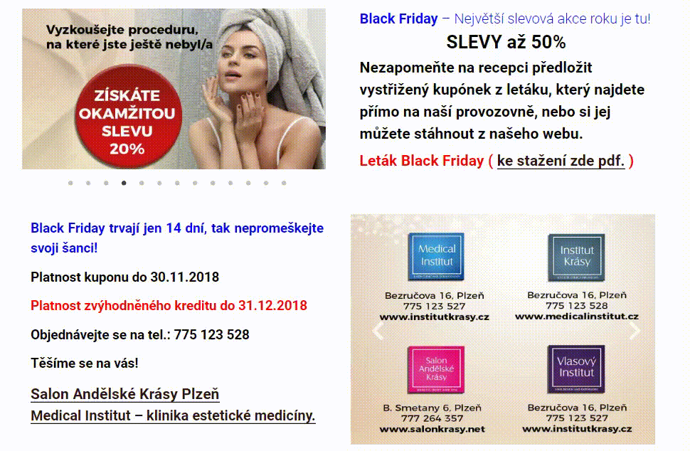 Medical Institut - Black Friday Plzeň 2018
